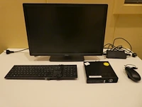 Dell optiplex 7080 mff + dell 24" monitor + muis/toetsenbord - afbeelding 1 van  4