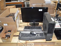 Dell pc met samsung monitor, muis en 2 toetsenborden, elektronische microscoop wild 162050, elektronische microscoop wild m3, zeiss kl 1500 lcd lamp, aeg, sensor control display scd