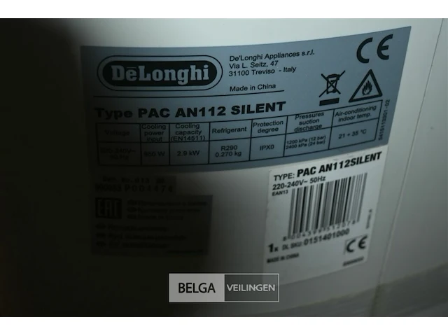 Delonghi mobiele airco - afbeelding 6 van  6