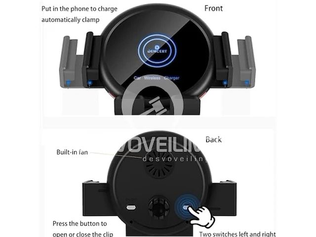 Demcert draadloze autoladerhouder - afbeelding 3 van  4