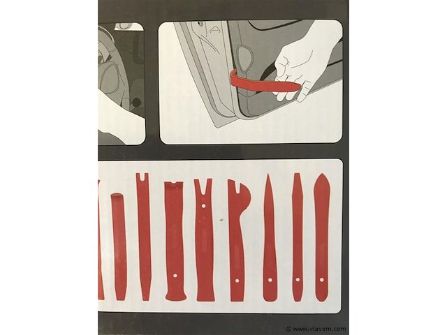 Demontageset voor binnenkant bekleding auto - afbeelding 2 van  3