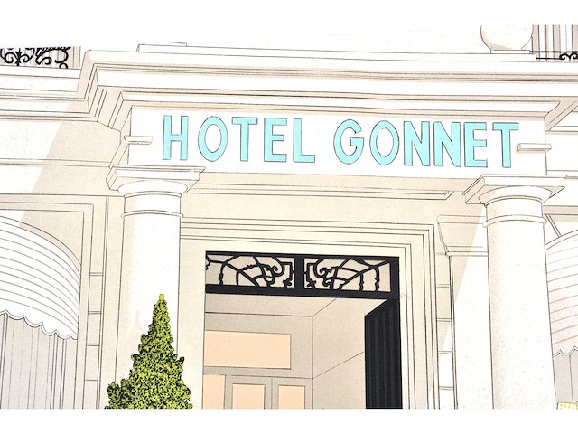 Denis-paul noyer - hôtel gonnet - cannes - litho - afbeelding 10 van  10