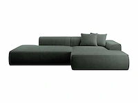 Dennengroene corduroy rechter hoekbank - afbeelding 2 van  4