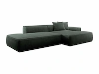 Dennengroene corduroy rechter hoekbank - afbeelding 3 van  4