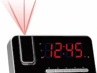 Denver wekkerradio met projectie - digitale wekker - fm radio - dubbel alarm - crp618 - zwart - afbeelding 1 van  3