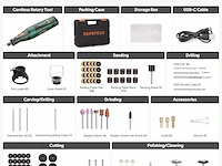 Depstech multifunctioneel draaigereedschap, draadloos - afbeelding 2 van  2