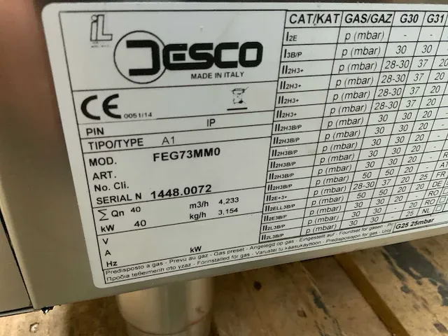 Desco feg73mmo 6-pit gasfornuis - afbeelding 3 van  11