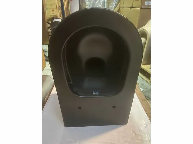 Design - bidet - hangtoilet - toilet - mat zwart - afbeelding 2 van  3
