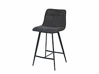 Design barkruk antraciet chenille (4x) - afbeelding 1 van  3