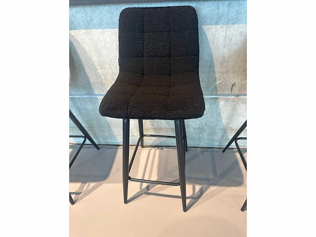 Design barkruk zwart teddy (4x) - afbeelding 4 van  4