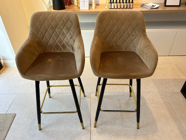 Design barstoelen - hoge stoelen (2st) - afbeelding 1 van  1