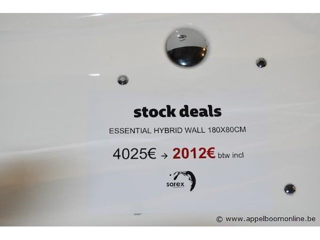 Design bubblebad essential hybrid wall 180x80 - afbeelding 3 van  3