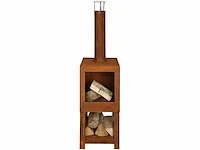 Design buitenhaard met houtopslag - afbeelding 3 van  5