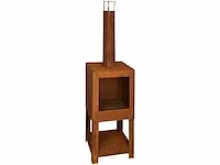 Design buitenhaard met houtopslag - afbeelding 1 van  5