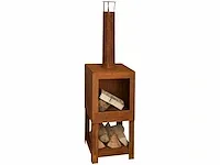 Design buitenhaard met houtopslag - afbeelding 2 van  5