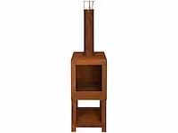 Design buitenhaard met houtopslag - afbeelding 4 van  5