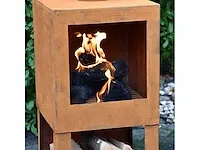 Design buitenhaard met houtopslag - afbeelding 5 van  5