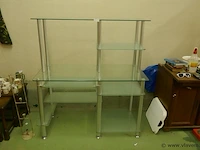 Design bureel in glas en mat glas - afbeelding 3 van  3