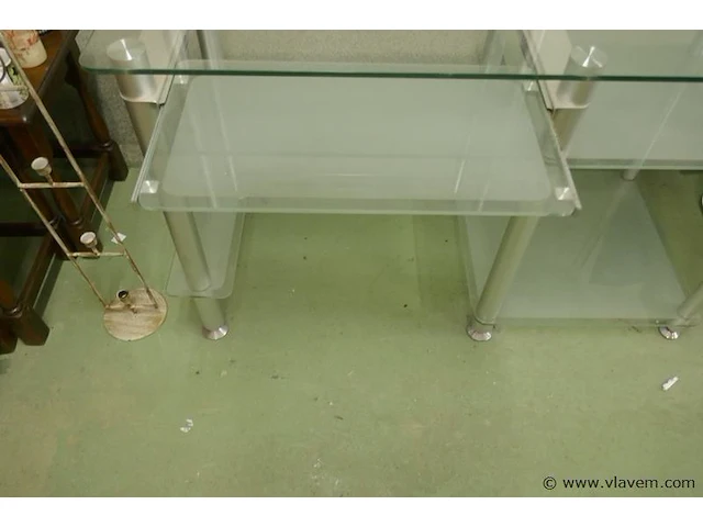 Design bureel in glas en mat glas - afbeelding 1 van  3