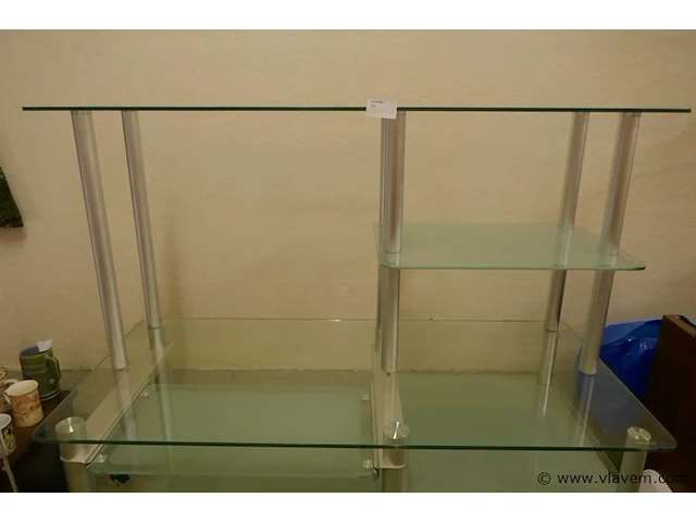 Design bureel in glas en mat glas - afbeelding 2 van  3