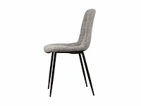 Design chair grijs chenille (6x) - afbeelding 2 van  3