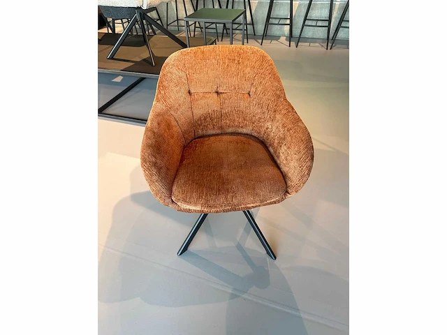 Design chair tan stof (6x) - afbeelding 5 van  5