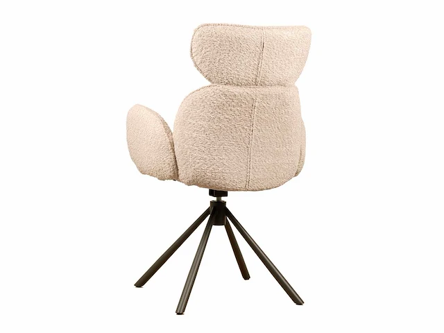 Design eetkamerstoel beige chenille (6x) - afbeelding 5 van  5