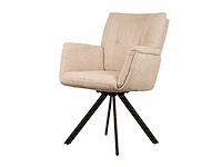 Design eetkamerstoel cream weave (6x) - afbeelding 1 van  5