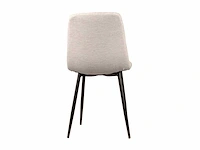 Design eetkamerstoel ecru chenille (8x) - afbeelding 3 van  5