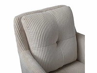 Design eetkamerstoel ecru geribt (6x) - afbeelding 4 van  4