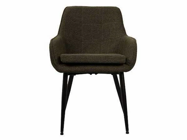 Design eetkamerstoel groen boucle (6x) - afbeelding 2 van  5