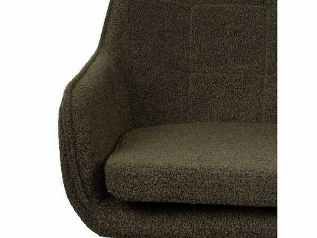 Design eetkamerstoel groen boucle (6x) - afbeelding 3 van  5