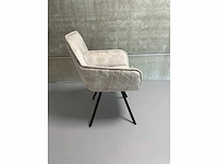 Design eetkamerstoel light taupe velvet (6x) - afbeelding 7 van  7