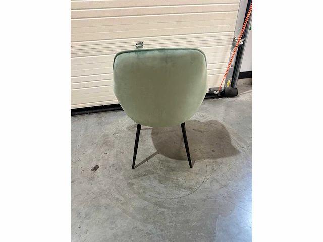 Design eetkamerstoel munt groen velvet (6x) - afbeelding 3 van  4