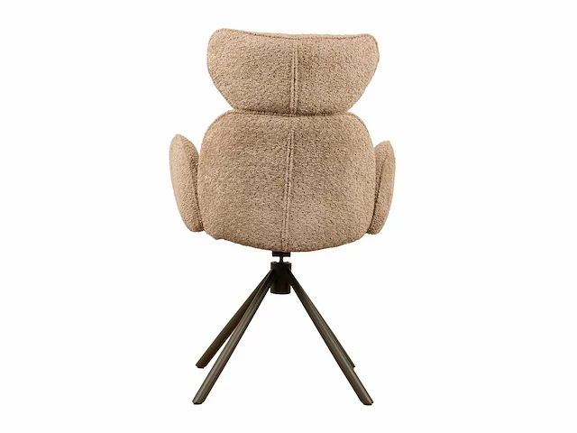 Design eetkamerstoel taupe chenille (6x) - afbeelding 4 van  5