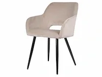 Design eetkamerstoel velvet off white 9057-6 - afbeelding 1 van  4
