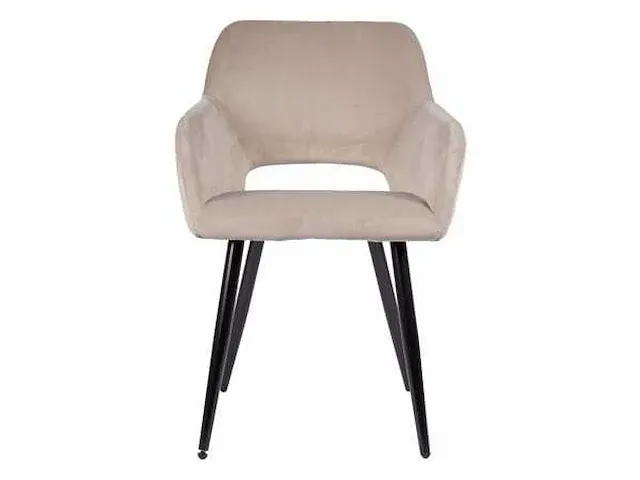Design eetkamerstoel velvet off white 9057-6 - afbeelding 2 van  4