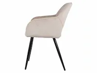 Design eetkamerstoel velvet off white 9057-6 - afbeelding 3 van  4