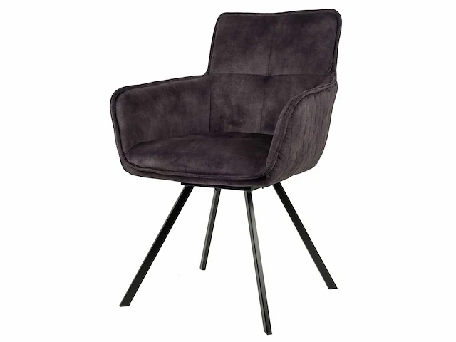 Design eetkamerstoelen antraciet velvet 6x) - afbeelding 1 van  6