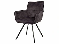 Design eetkamerstoelen antraciet velvet 6x) - afbeelding 1 van  6