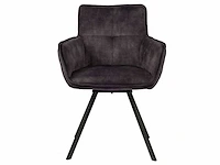 Design eetkamerstoelen antraciet velvet 6x) - afbeelding 2 van  6