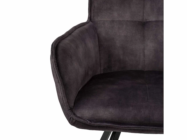 Design eetkamerstoelen antraciet velvet 6x) - afbeelding 3 van  6