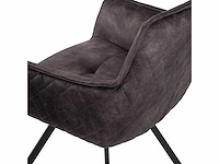 Design eetkamerstoelen antraciet velvet 6x) - afbeelding 5 van  6