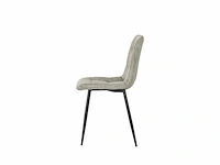 Design eetkamerstoelen beige chenille (6x) - afbeelding 2 van  4