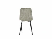 Design eetkamerstoelen beige chenille (6x) - afbeelding 3 van  4
