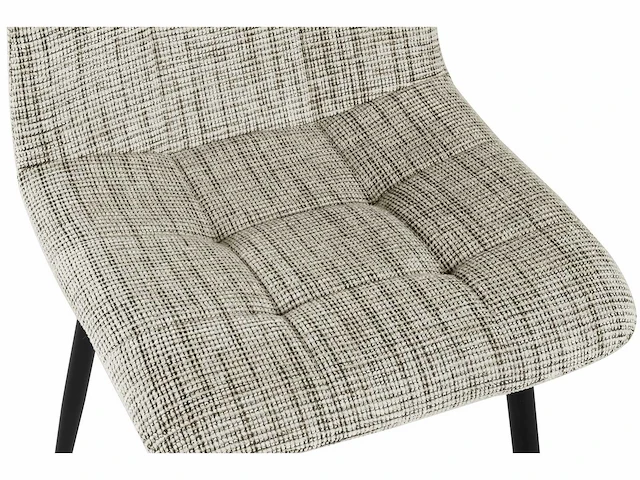 Design eetkamerstoelen beige chenille (6x) - afbeelding 4 van  4