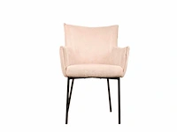 Design eetkamerstoelen beige fluweel (6x) - afbeelding 2 van  5