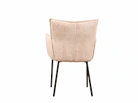 Design eetkamerstoelen beige fluweel (6x) - afbeelding 4 van  5