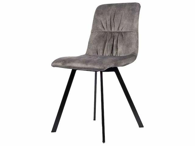 Design eetkamerstoelen grijs velvet (6x) - afbeelding 1 van  5
