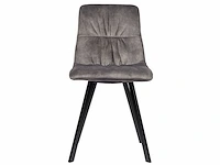Design eetkamerstoelen grijs velvet (6x) - afbeelding 2 van  5